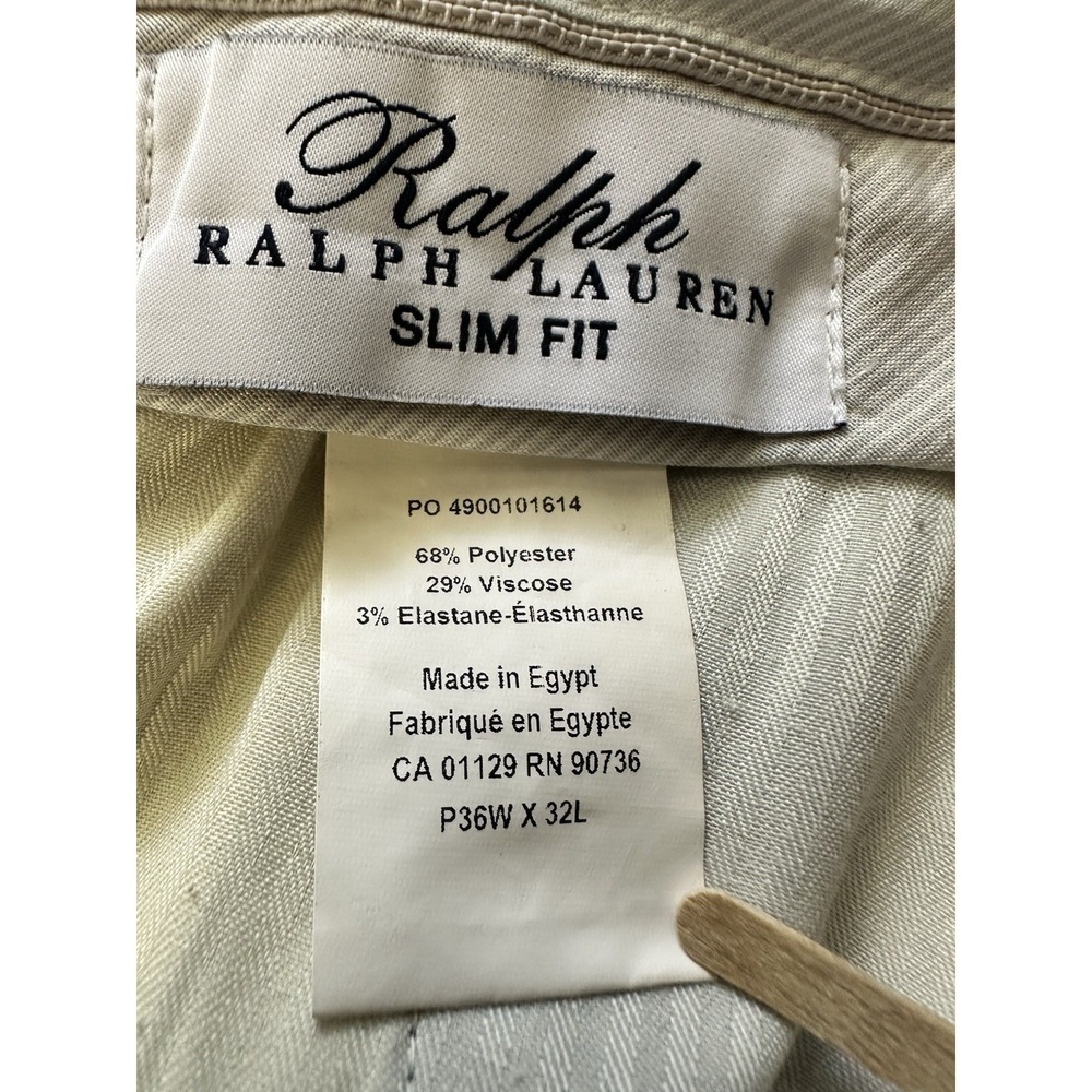 Ralph Lauren Men's Slim Fit 36W 32 L Dress Pants